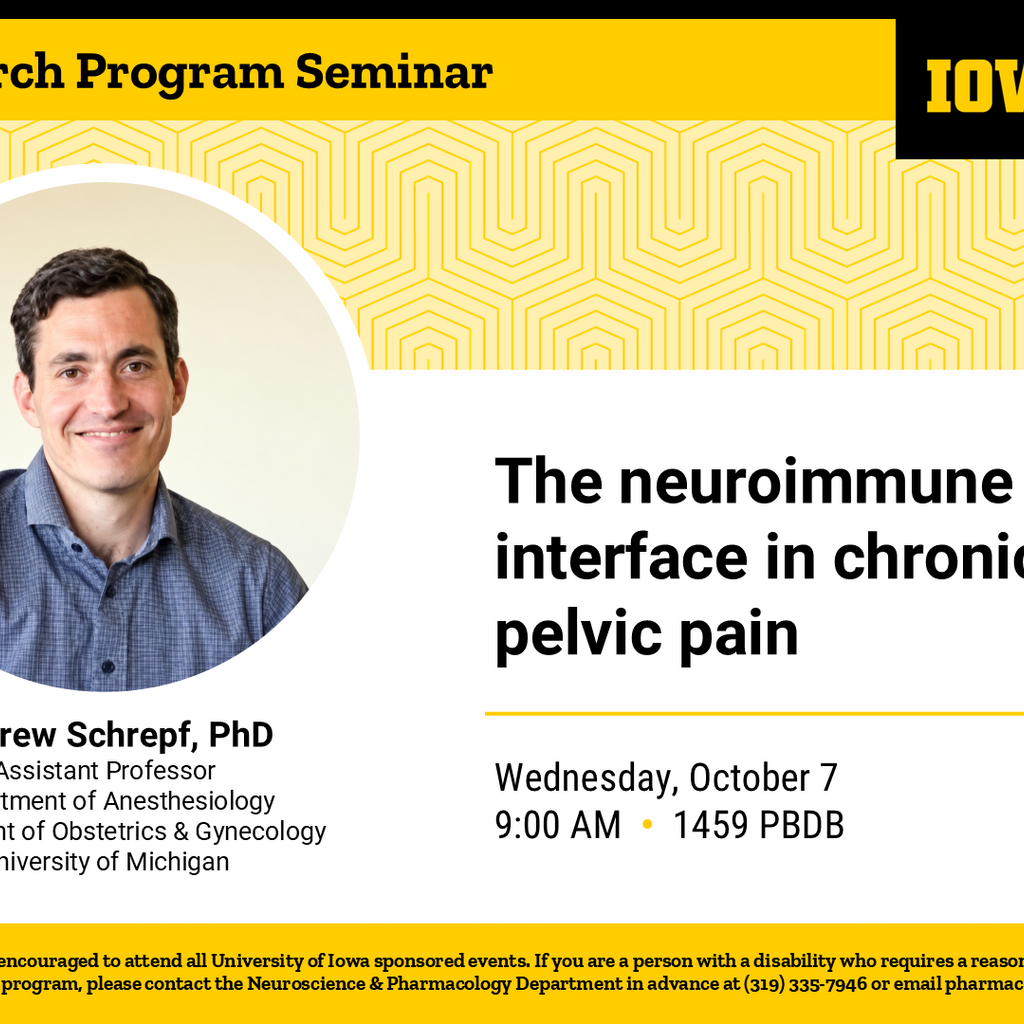 Pain Interest Group Seminar - Andrew Schrepf, PhD promotional image