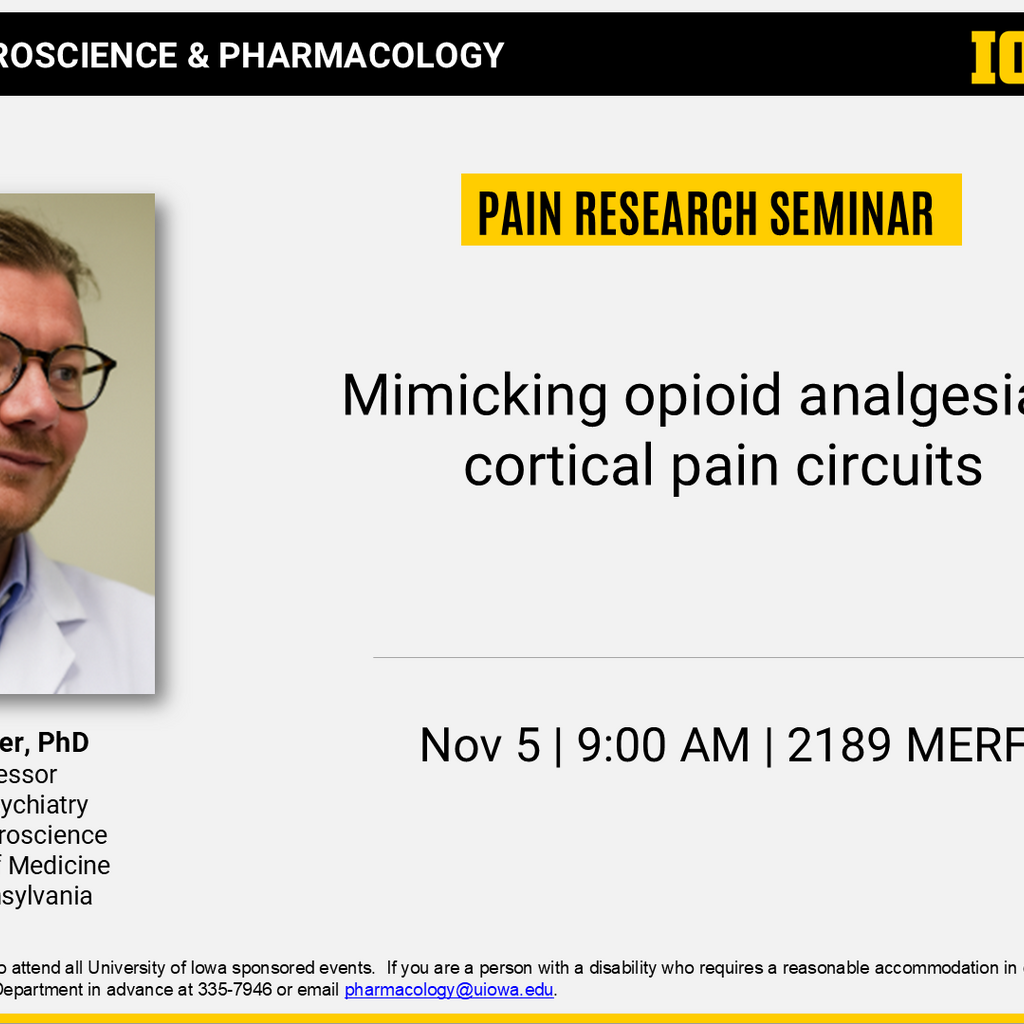 Pain Interest Group Seminar - Gregory F. Corder, PhD promotional image